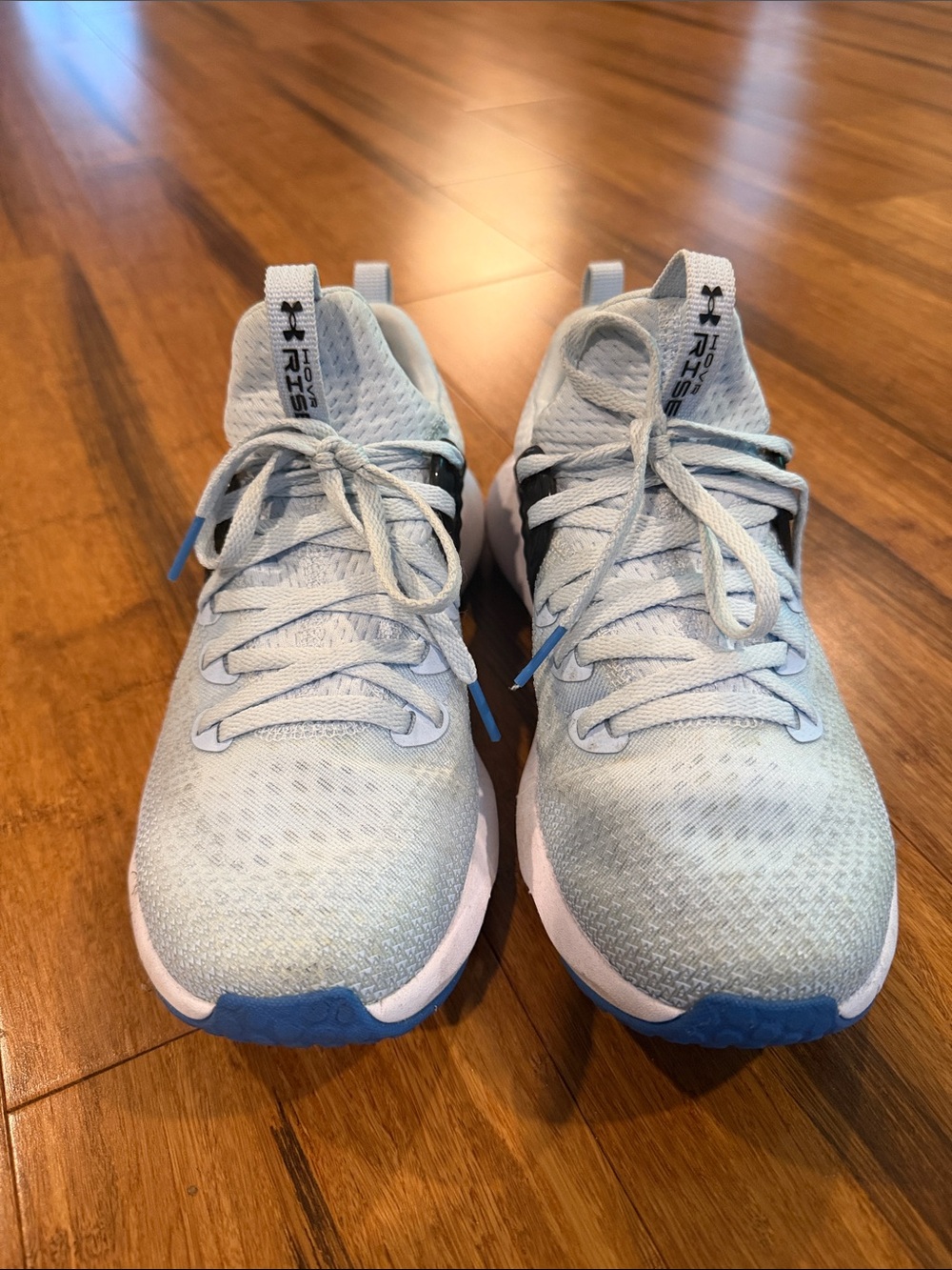 Under Armour Light Blue and White Sneakers